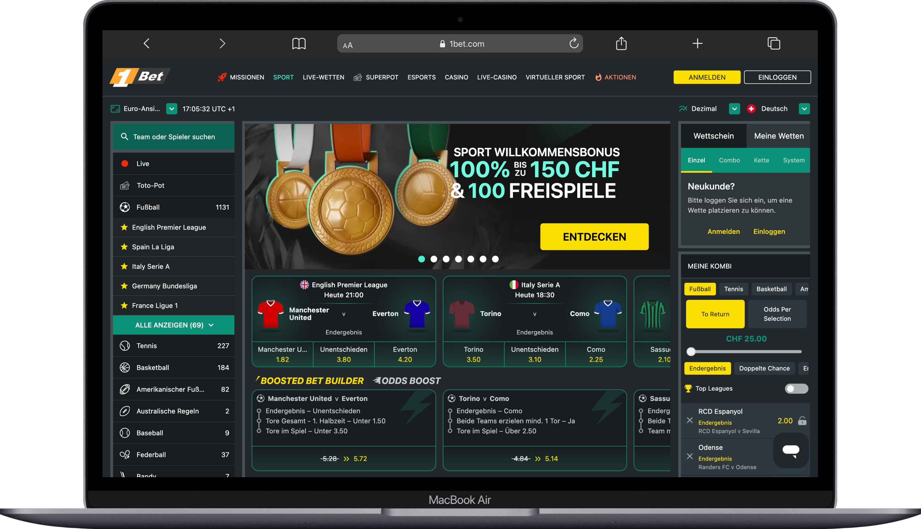 1bet Sportwetten Startseite