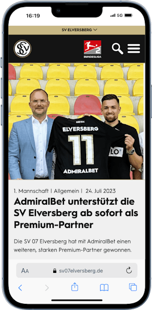Admiralbet Sponsoring SV Elversberg