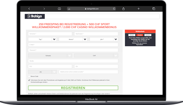 Bahigo Sportwetten Bonus Schweiz