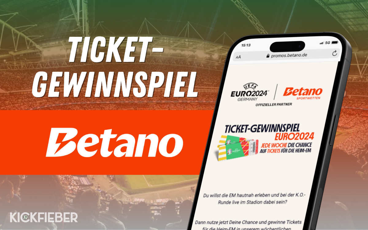 EM-Angebot: Ticket-Gewinnspiel bei Betano