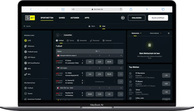 DAZN Bet Livewetten Fussball