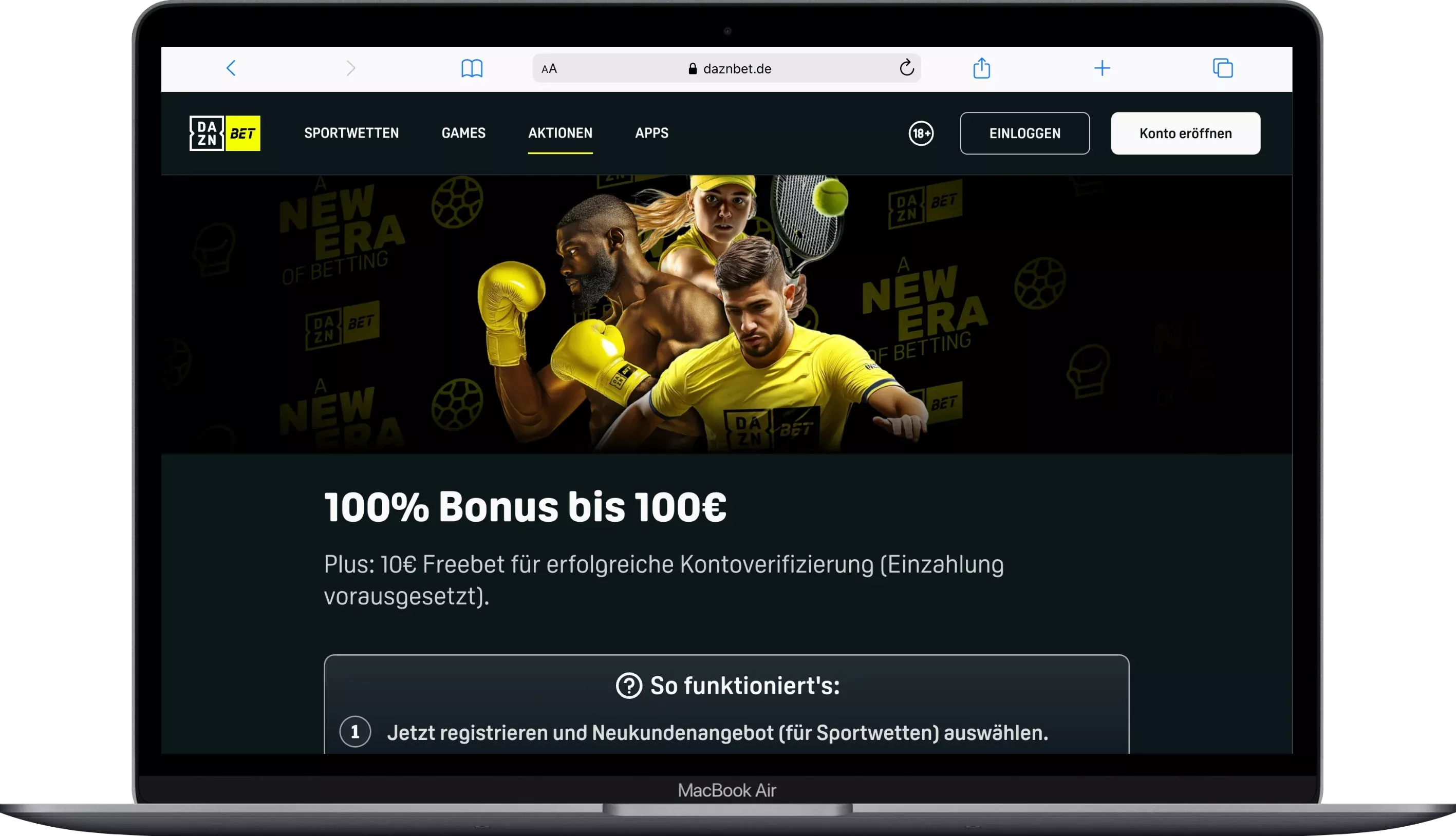 DAZN Bet Sportwetten Bonus 110 Euro