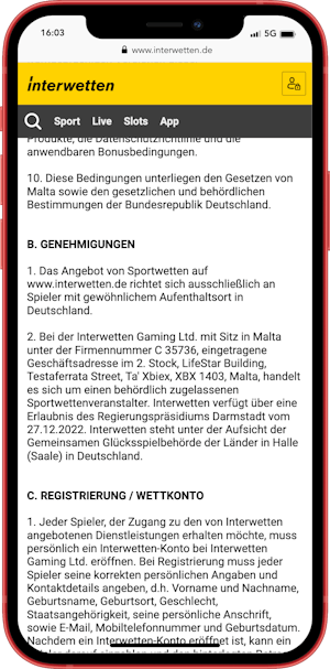 Interwetten Deutsche Wettlizenz