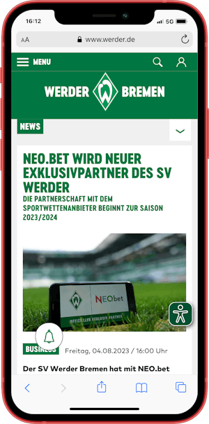 NEO bet SV Werder Bremen Sponsoring