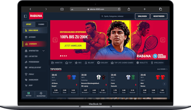 Rabona Sportwetten Startseite