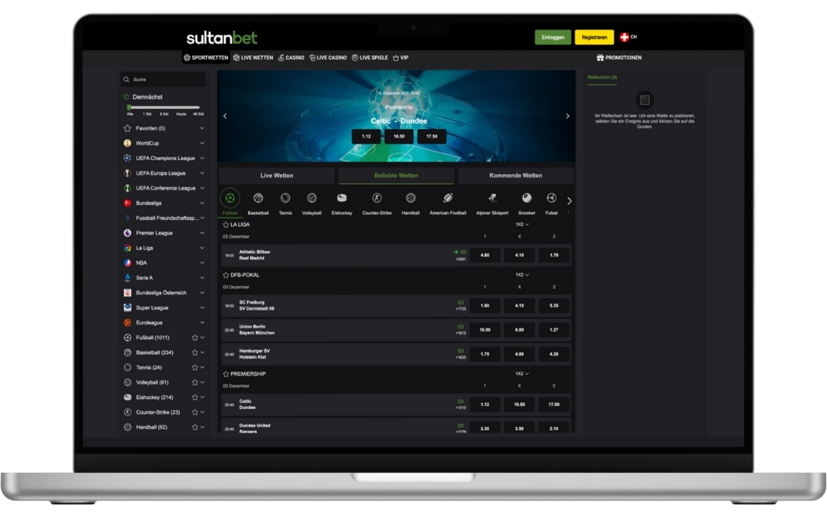 Sultanbet Sportwetten Startseite