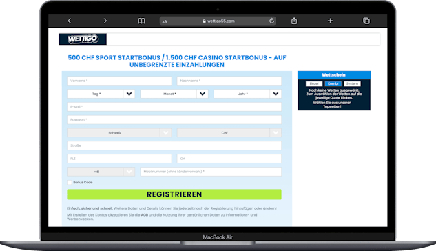 Wettigo Sportwetten Bonus Schweiz