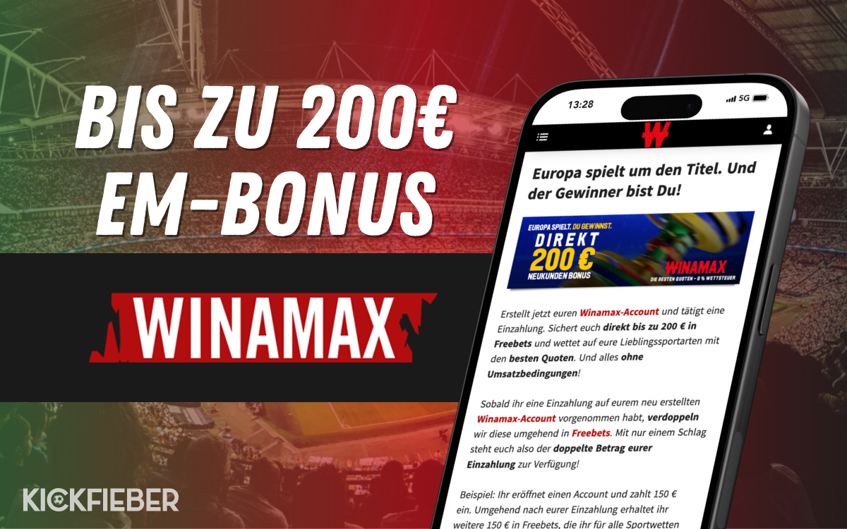 EM-Angebot: Der Winamax EM-Bonus