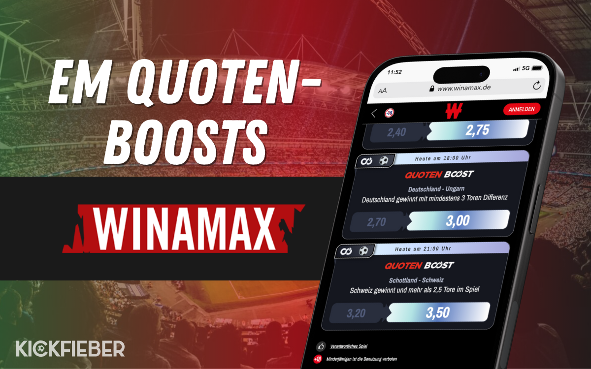 EM-Angebot: Erhöhte EM-Quoten bei Winamax