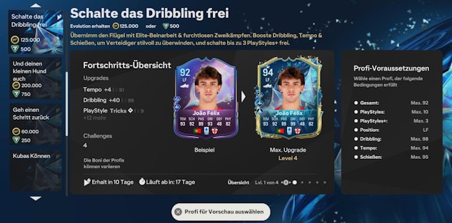 Schalte das Dribbling frei