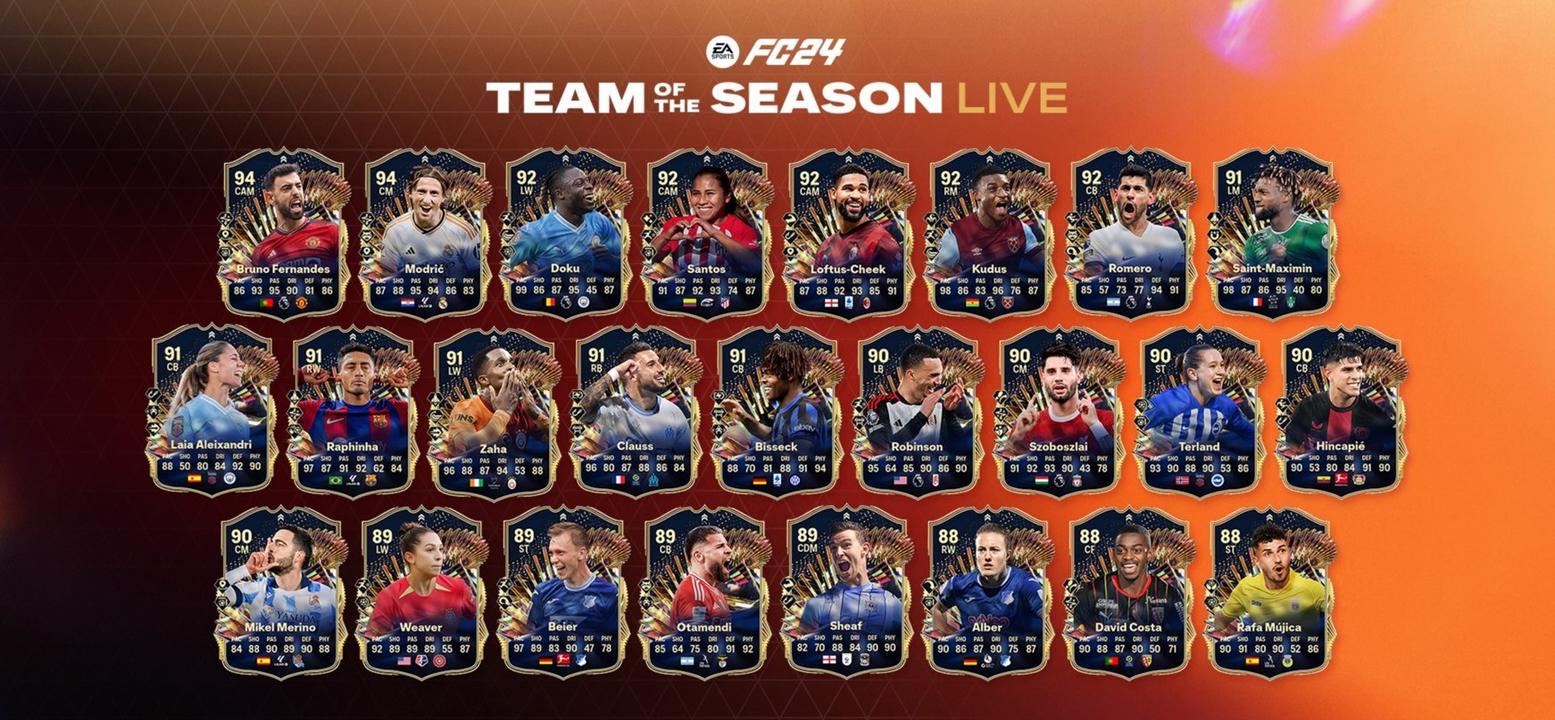 Das erste EAFC24 Live-Team-of-the-Season ist da!!!