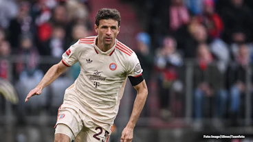 Thomas Mueller vom FC Bayern Muenchen