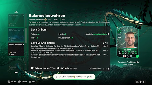 Walker Banance bewahren