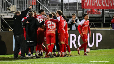 Wuerzburger Kickers beim Jubel im April 2026