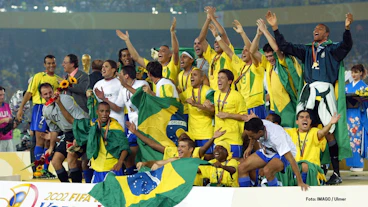 Brasilien nach dem Sieg bei der WM 2002