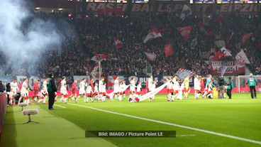 Fans in der Red Bull Arena von RB Leipzig