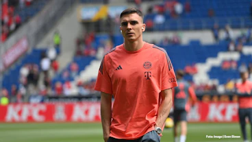 Joao Palhinha vom FC Bayern Muenchen vor dem Spiel