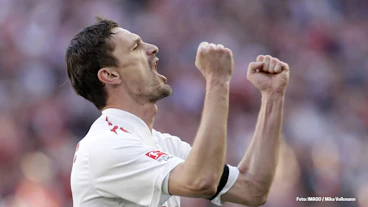 Milivoje Novakovic vom 1 FC Koeln beim Jubel im Maerz 2012