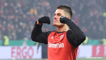 Patrik Schick von Bayer 04 Leverkusen beim Jubel