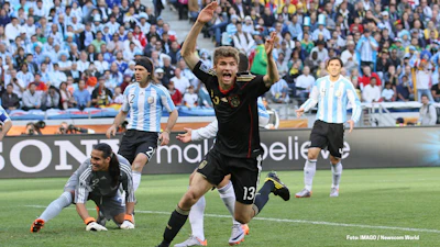 Thomas Mueller fuer Deutschland bei der WM 2010