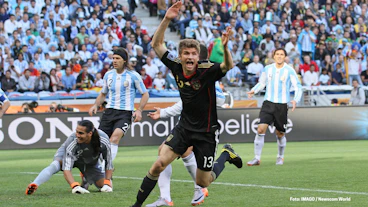 Thomas Mueller fuer Deutschland bei der WM 2010