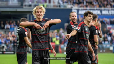 Tom Rothe von Union Berlin beim Jubel