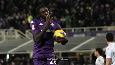 Moise Kean von der AC Florenz beim Jubel