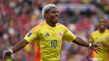 Oscar Perea fuer Kolumbien bei der U20 WM im Oktober 2025