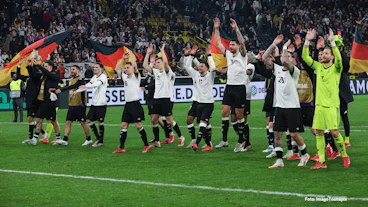 Deutsche Nationalmannschaft nach Spiel gegen Italien