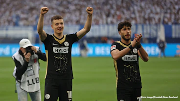 Fisnik Asllani und Muhammed Damar von der SV 07 Elversberg