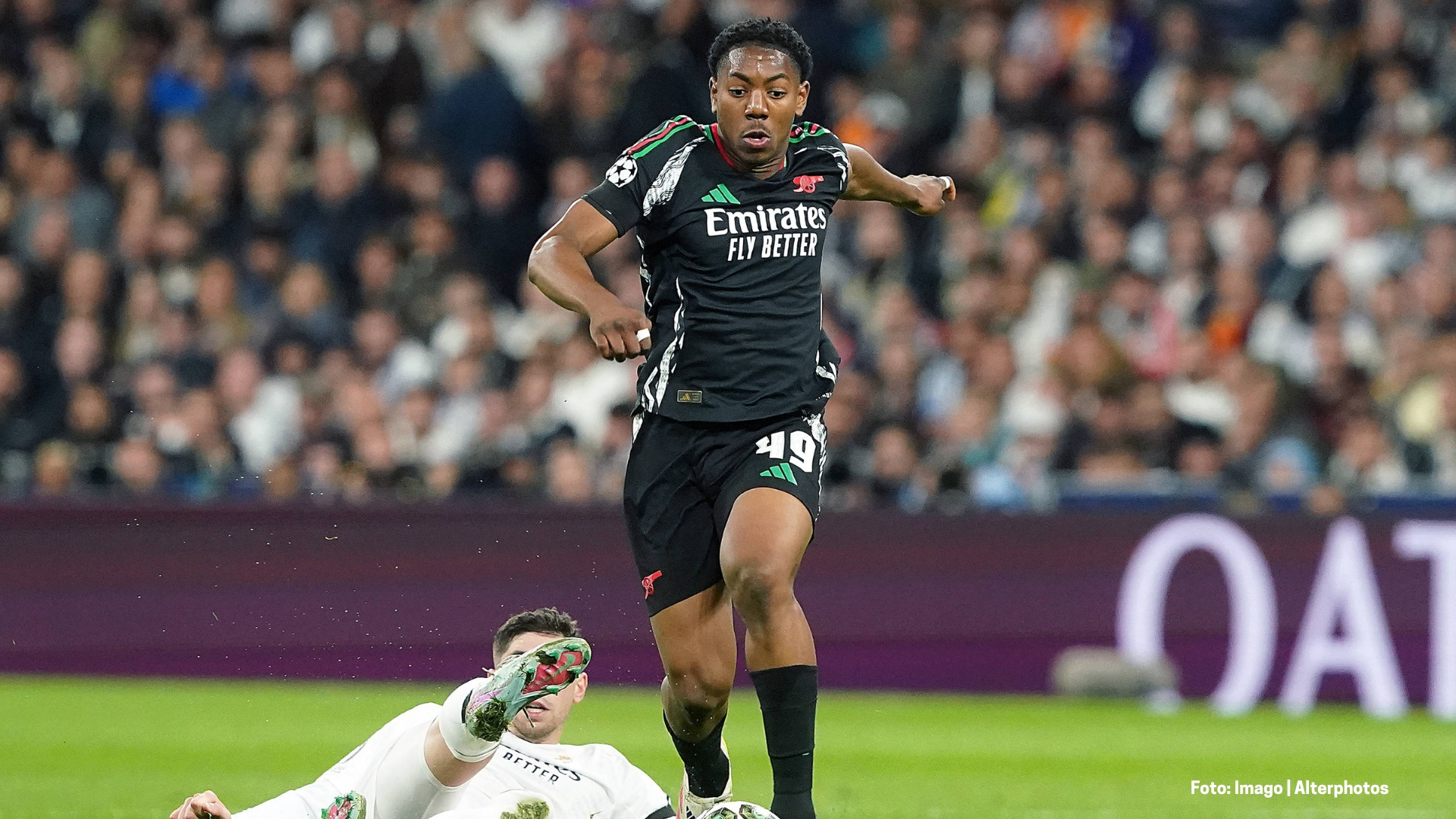 Myles Lewis Skelly vom FC Arsenal gegen Real Madrid